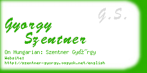 gyorgy szentner business card